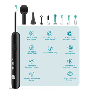 XKOO R1 Pro Otoscope 3-in-1 Earwax Removal Visual Ear Cleaner Visual ...