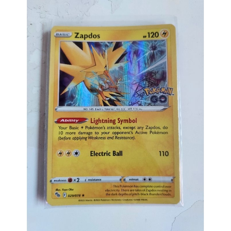 Pokemon GO zapdos holo and reverse holo card | Shopee Singapore