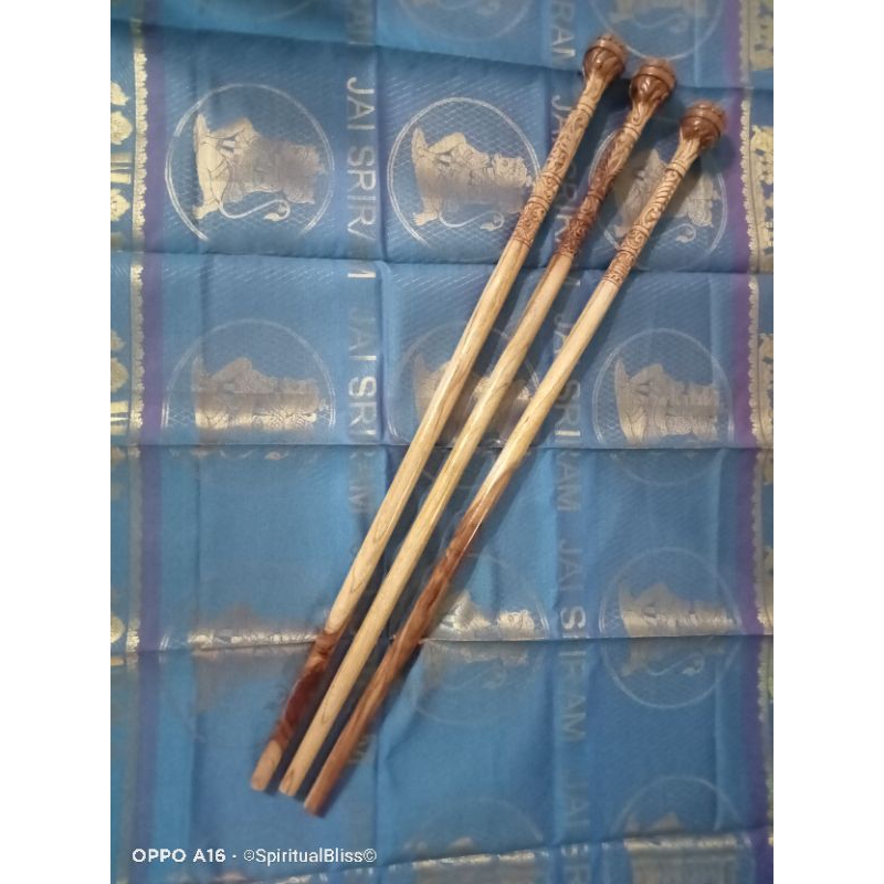 Authentic Teak Wood Thadi (Walking Stick / Tongkat) | Shopee Singapore