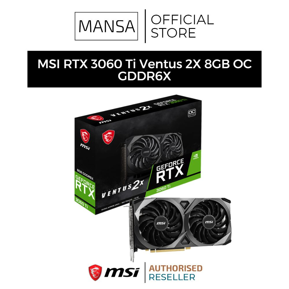 MSI RTX 3060 Ti GDDR6X 8 GB Ventus 2X OC Nvidia GeForce Desktop