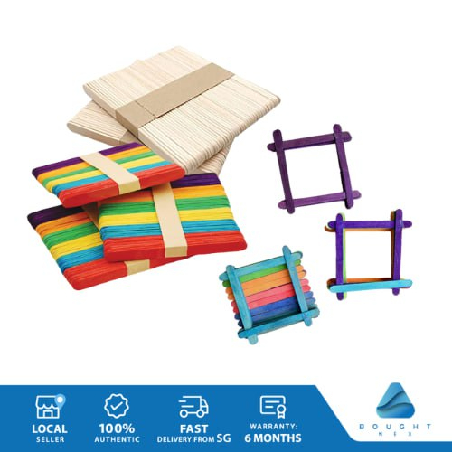 Ice Cream Stick Colorful Wood Art Craft Stick Children Popsicle Stick