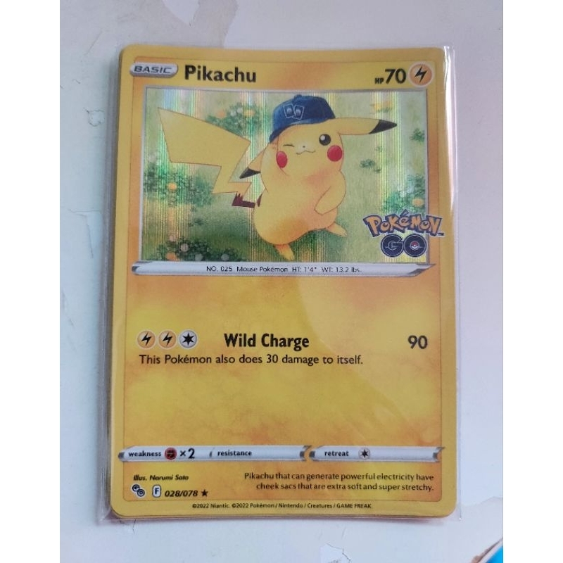 pikachu pokemon go card holo - SWSH234 Rare Promo this tee combines a soft Pikachu 028/078 Pokemon GO Holo