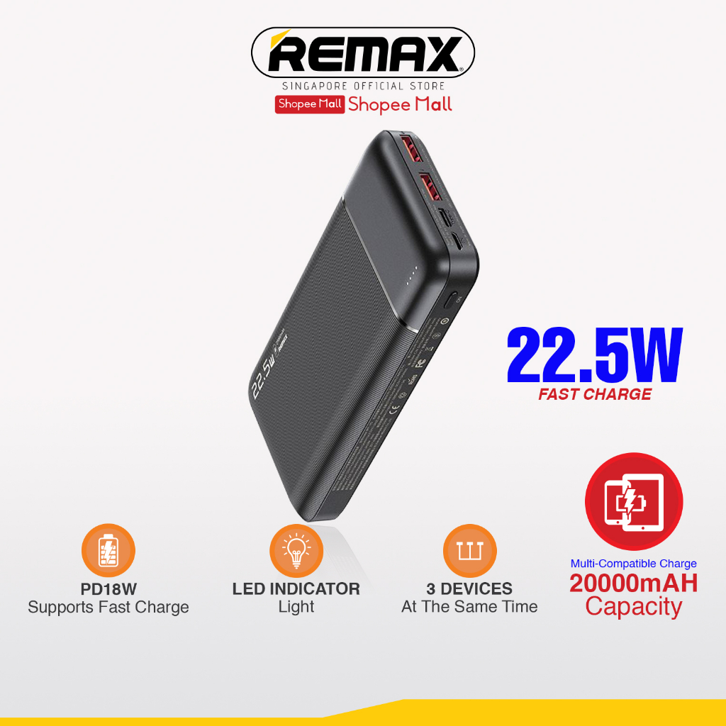 [Remax Energy] RPP-192 Lango ll Series 20000mAH 22.5W Multi Compatible ...