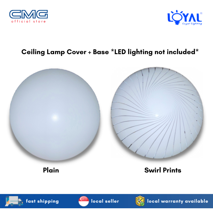 *SG STOCK* Loyal LED Ceiling Lamp Cover Ceiling Light Fitting with Base 3 Sizes Available