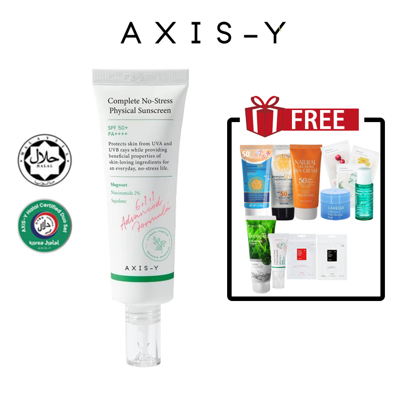 Axis Y Sunscreen spf50 Complete No Stress Physical Sunblock AxisY Whitening Sensitive Skin