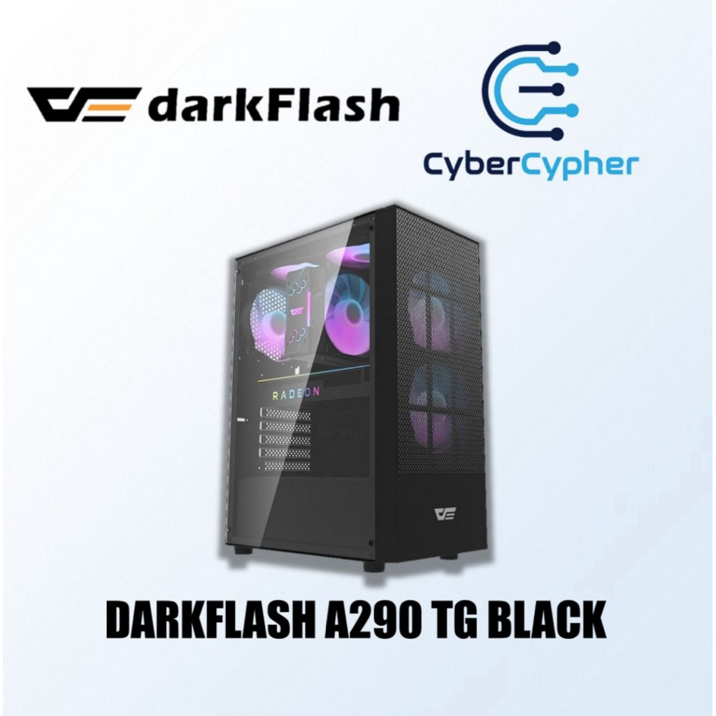 DarkFlash A290 TG Black, ATX PC Case | Shopee Singapore