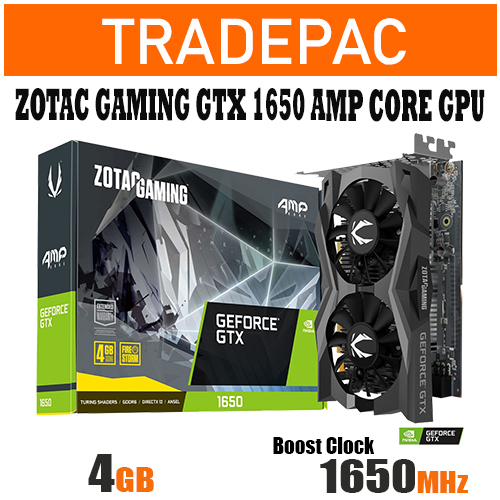 ZOTAC GAMING GTX 1650 AMP CORE 4GB GDDR6 Graphics Card Shopee