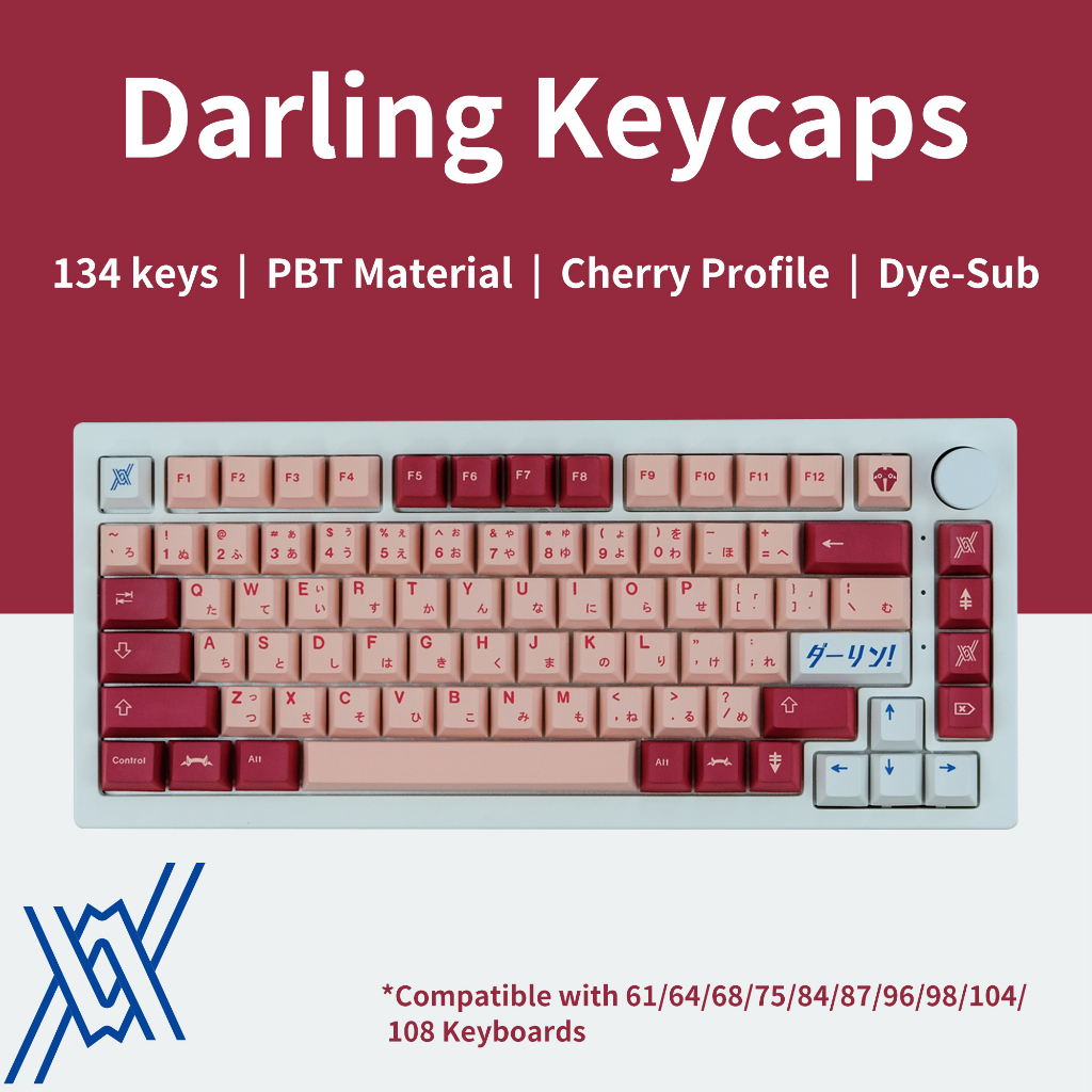 [SG Local Stock] Darling Keycaps 134 Keys Cherry Profile PBT Dye