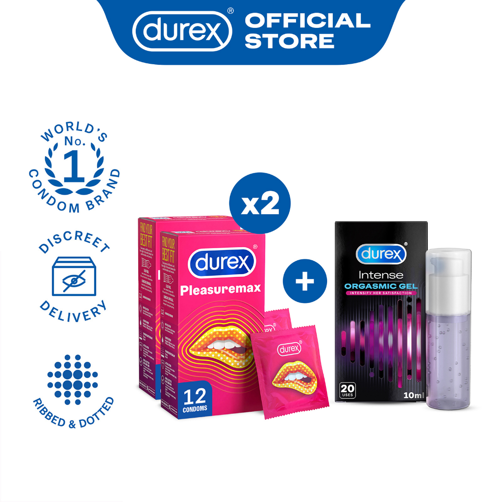 Durex Pleasure Bundle Pleasuremax Ribbed And Dotted Condoms 12s X2