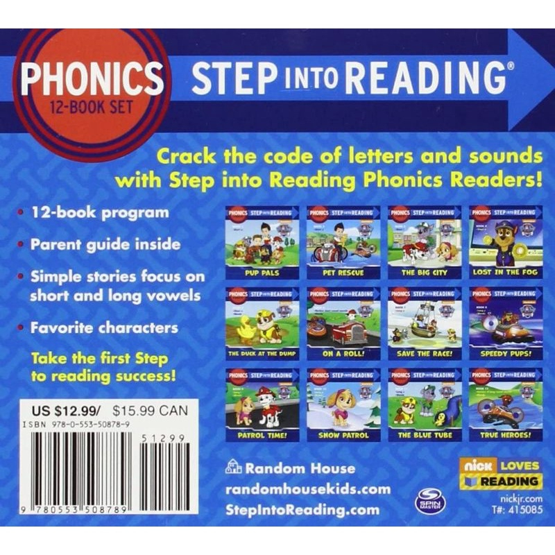[SG Stock] Paw Patrol Phonics Box Set (Step into Reading) (12 Books ...