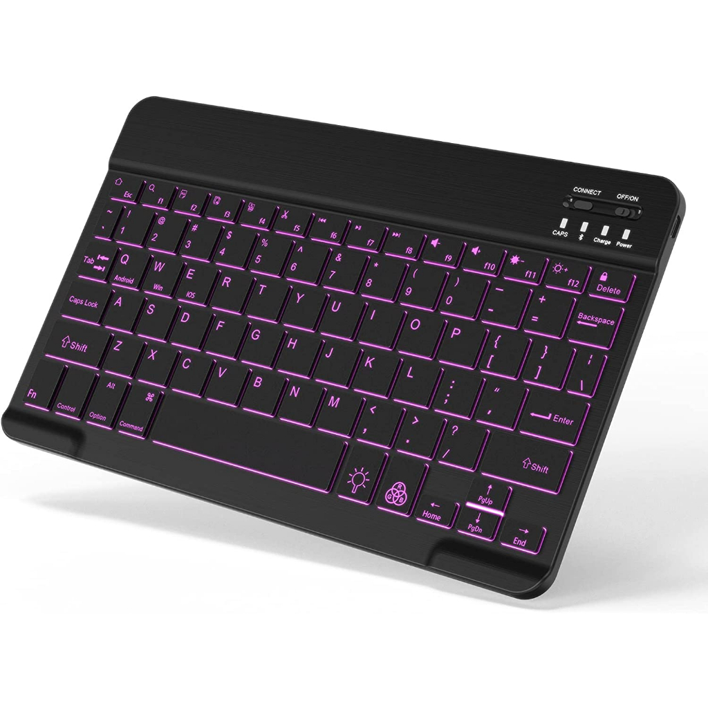 Backlit Bluetooth Keyboard Small Portable External Wireless Keyboard ...