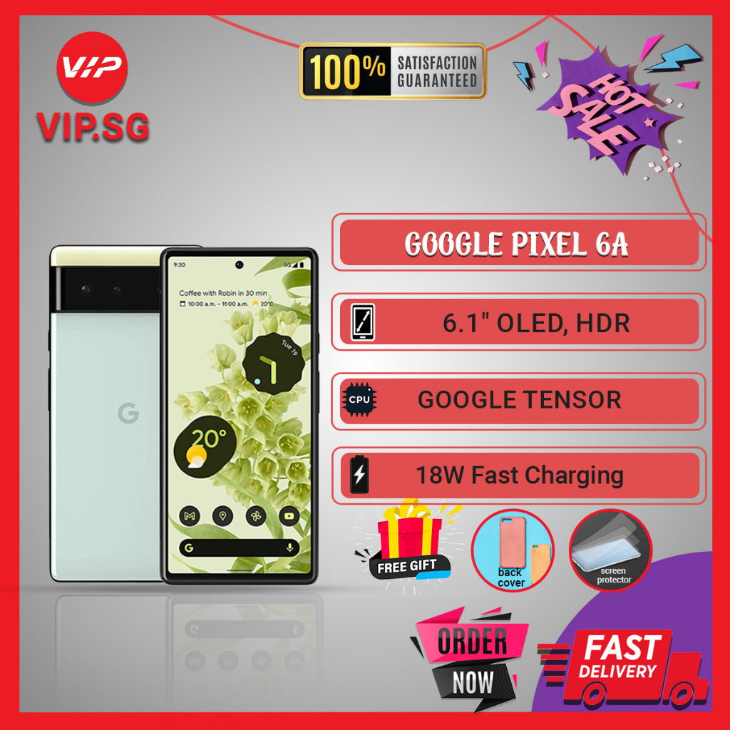 Google Pixel 6A 5G 6GB 128GB Brand New Sealed Set SG Local Set With