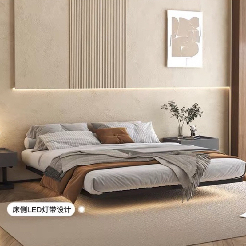 BAKEY’s Beautiful Modern Floating Bed Frame With Floating Bedside Table ...