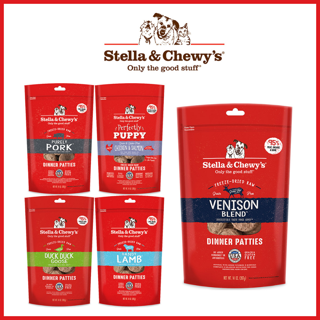 Stella & Chewy's Freezed Dried Raw Dinner Patties Dog Food 14oz -Duck ...