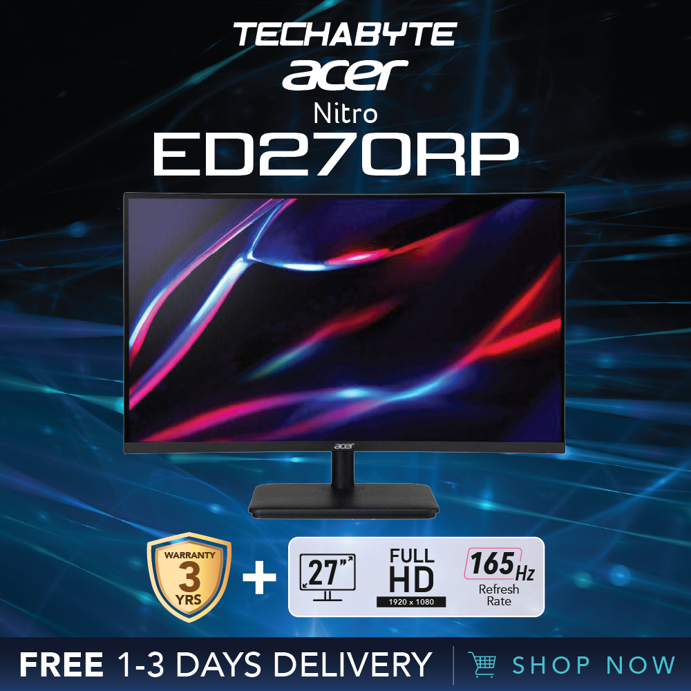 Acer ED270R P 27" FHD 165Hz Free Sync Curved Monitor Shopee