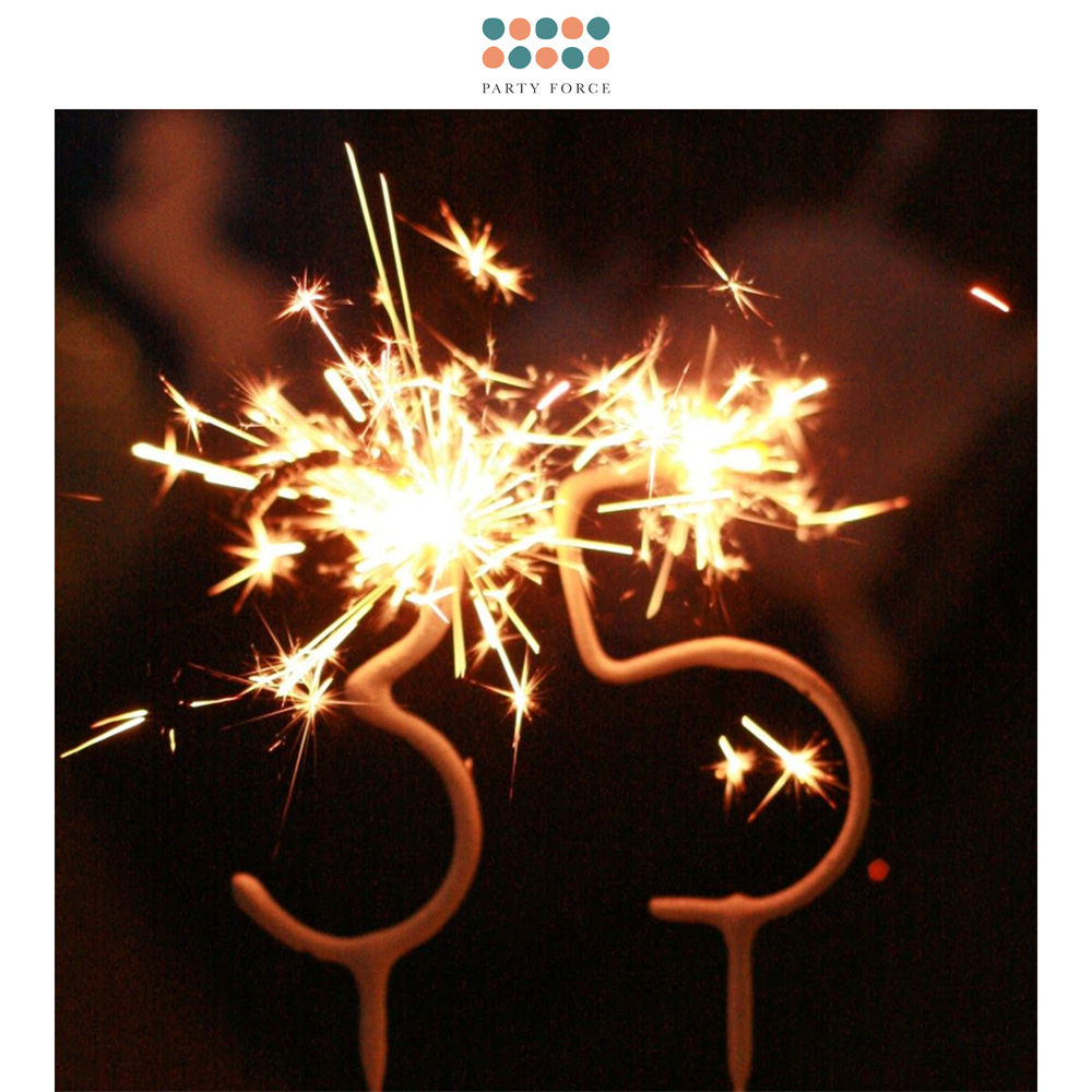 Golden Sparkler Sparkling Number Candle  Happy Birthday Candle