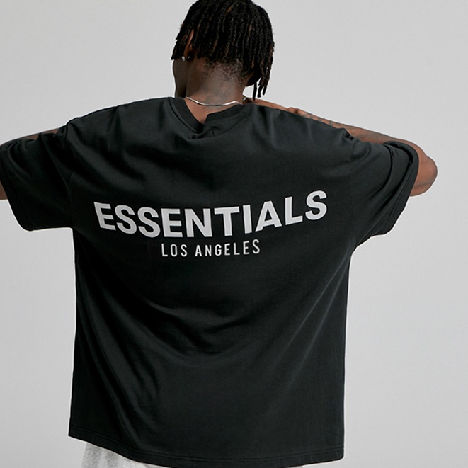 Men T-shirt FOG Essentials 3M Reflective Letter Los Angeles T