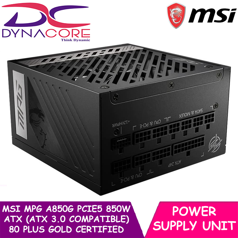 DYNACORE - MSI MPG A850G PCIE5 850W ATX (ATX 3.0 Compatible) 80 PLUS ...