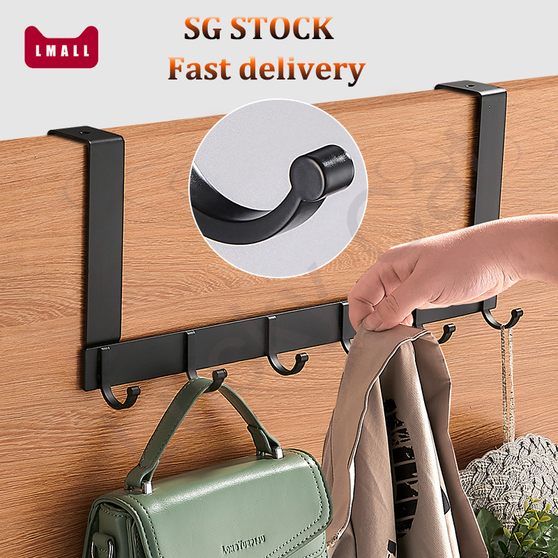 SG STOCK No Drill Heavy Duty Wall Hook Door Hooks Clothes hooks Hanging for Kitchen,Bathroom