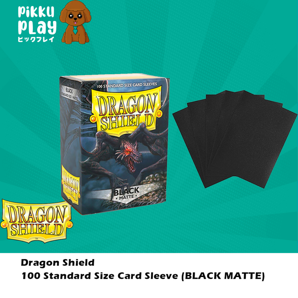 100 Buste protettive - Black Matte (63×88 mm) - Dragon Shield - IL