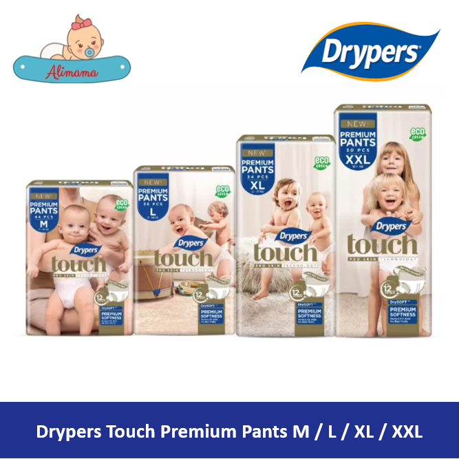 Drypers Touch Premium Pants M / L / XL / XXL Shopee Singapore