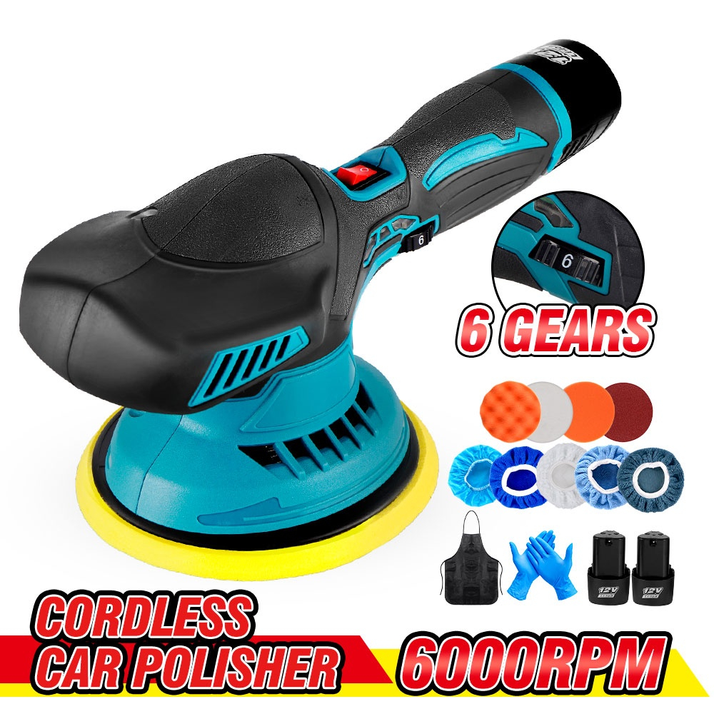 Cordless Car Polisher 6 Adjustable Speed Polishing Machine Car Polisher Rechargeable Wireless Waxing Shopee Singapore