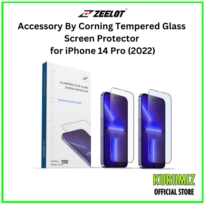 ZEETEC Accessory By Corning Tempered Glass Screen Protector for iPhone 14 Pro (2022) Shopee