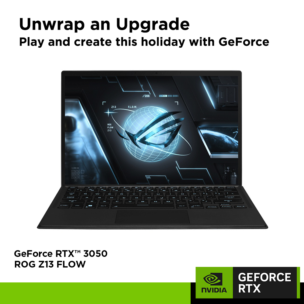 【Same Day Delivery】ROG Z13 FLOW  GZ301ZC-LD115W | 13.4"FHD+ | i7-12700H | RTX 3050 | 16GB RAM | 512GB S