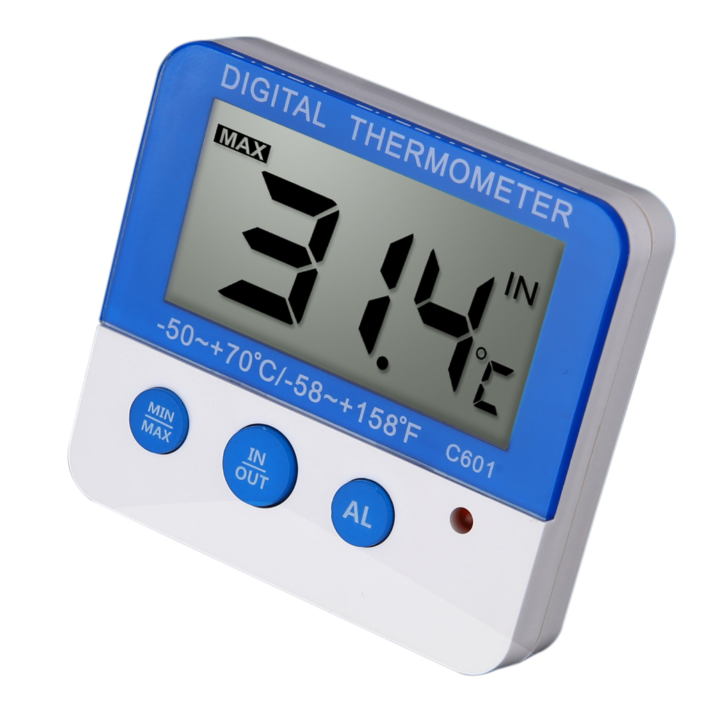 Digital Fridge Thermometer with Alarm and Max Min Temperature Easy to