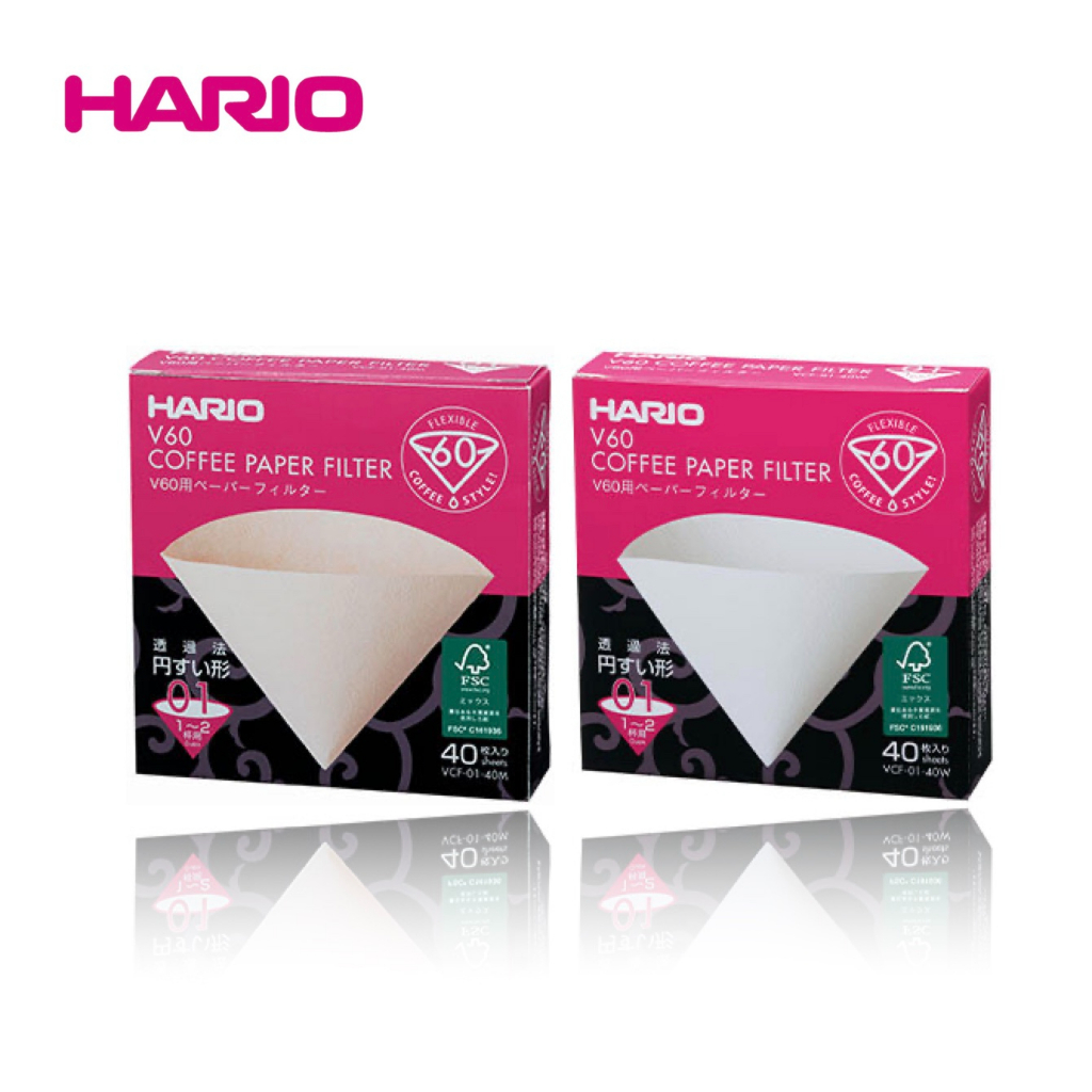 Hario V60 Coffee Paper Filter Size 01 / 02 (40 count) Shopee Singapore