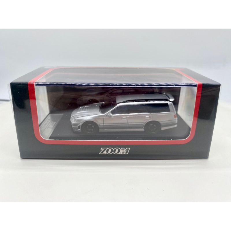 1/64 Zoom Nissan R34 GTR Wagon Engine Openable Silver Mini GT Tarmac ...