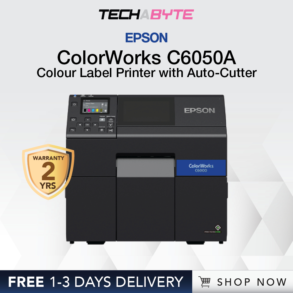 Epson ColorWorks C6050A Auto Cutter Colour Label Printer Shopee
