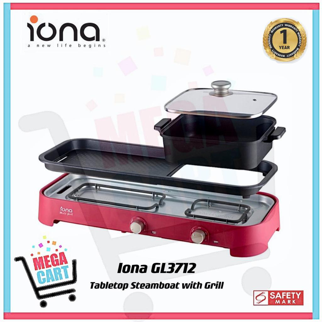 Iona Tabletop Steamboat/Hotpot with Grill GL 3712 | GL3712 (2 Year ...