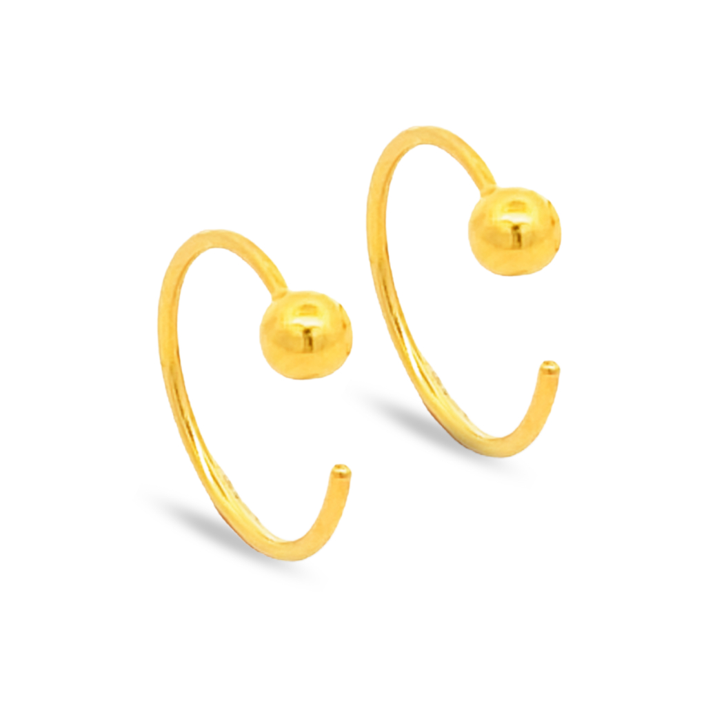 Top Cash Jewellery 916 Gold U Shape Earrings