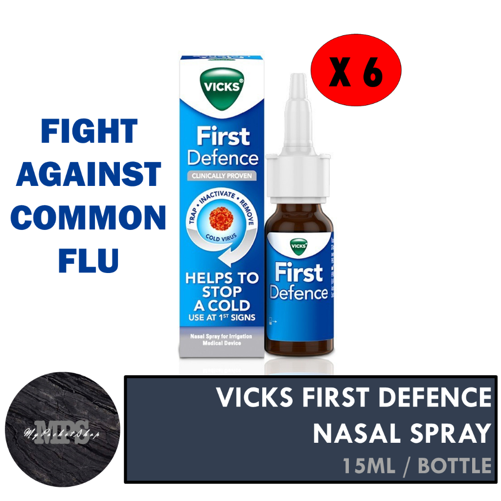 (BUNDLE OF 6) Vicks First Defence Nasal Spray 15ml Shopee Singapore