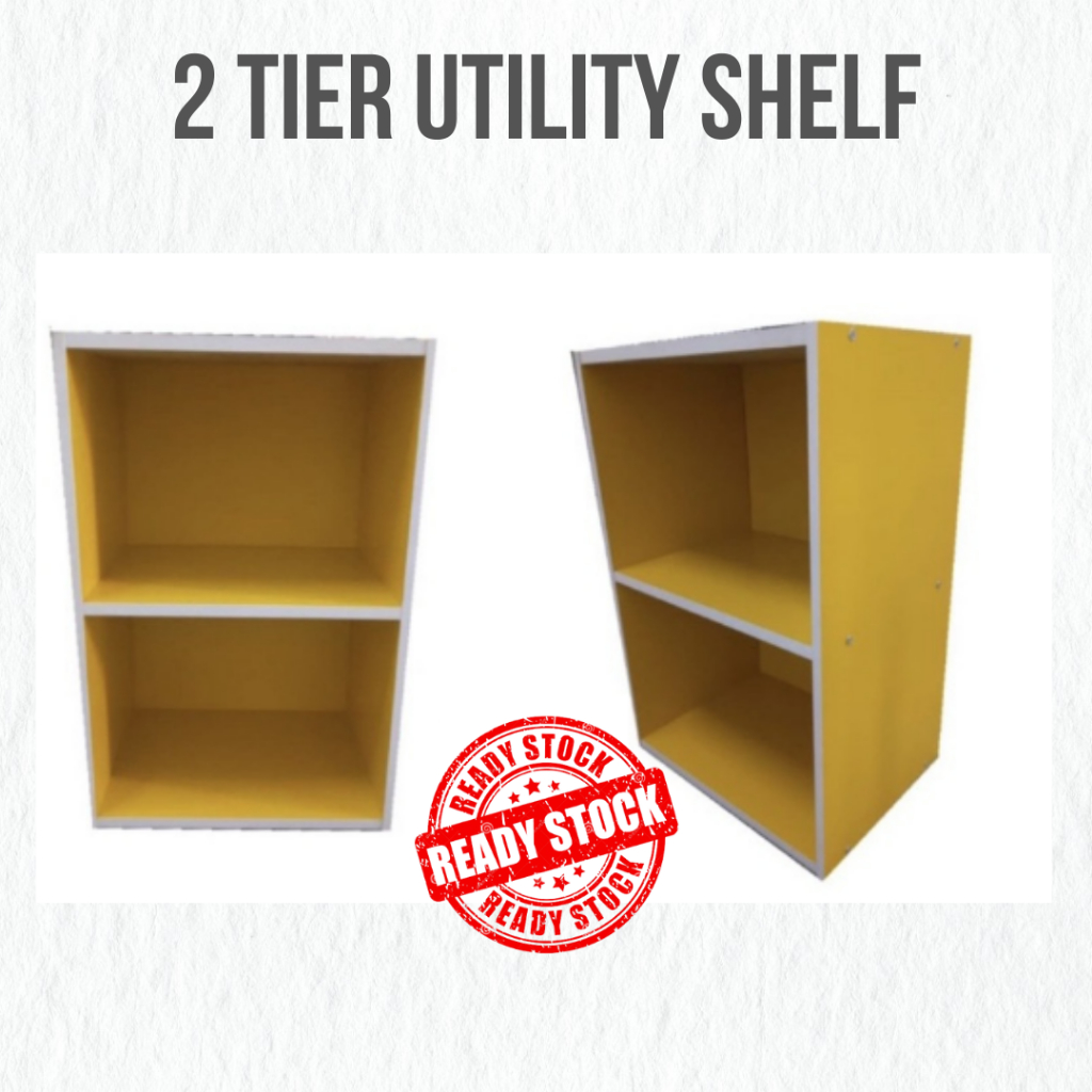 (READY STOCK) 2 Tier Wooden Multipurpose Rack, Book Rack, Small Rack ...