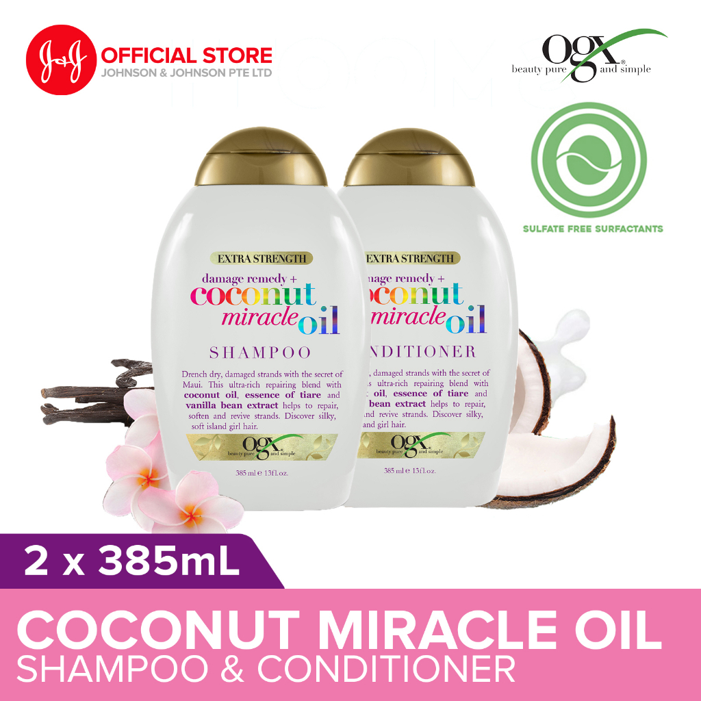 [Bundle of 2] OGX Damage Remedy + Coconut Miracle Oil Shampoo