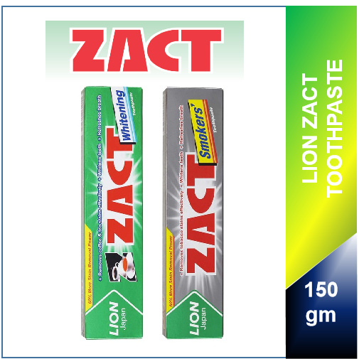 LION Zact Smoker / Whitening Toothpaste – Stain Fighter 150g | Shopee ...