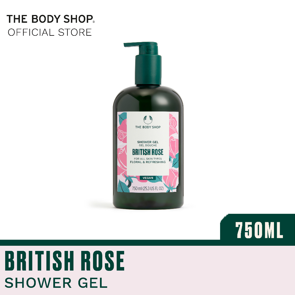 The Body Shop British Rose Shower Gel 750ML Shopee Singapore