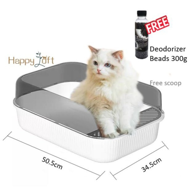 [SG SELLER]Enclosed Cat Litter Box Large Litter Box With Odor Removal