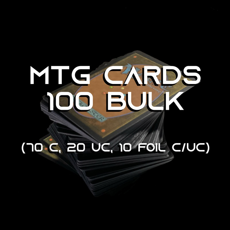Magic The Gathering (MTG), 100 bulk cards (70 C, 20UC, 10 Foil C/UC