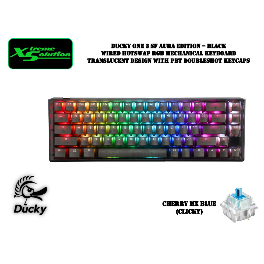 Ducky One 3 SF Aura Edition - Black - Wired Hotswap RGB Mechanical ...
