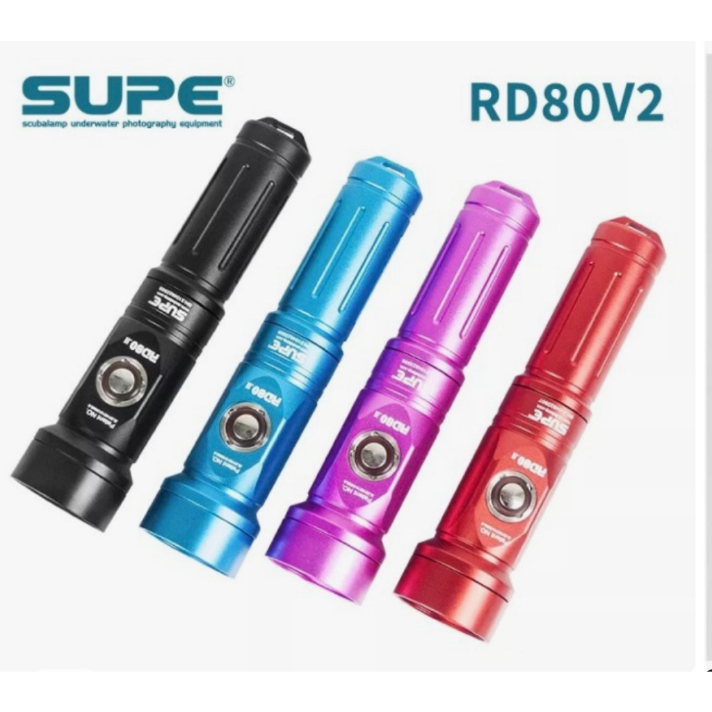 SUPE Scubalamp 1500 lumens Dive Torch RD80v2 LED Diving Torch Light