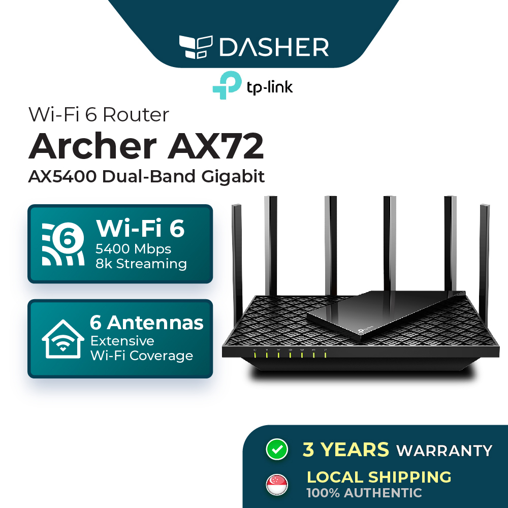 TP-Link Archer WiFi 6 Wireless Mesh Router TP-Link AX Wi-Fi6 for UniFi  Fiber Max AX73/AX72/AX5400