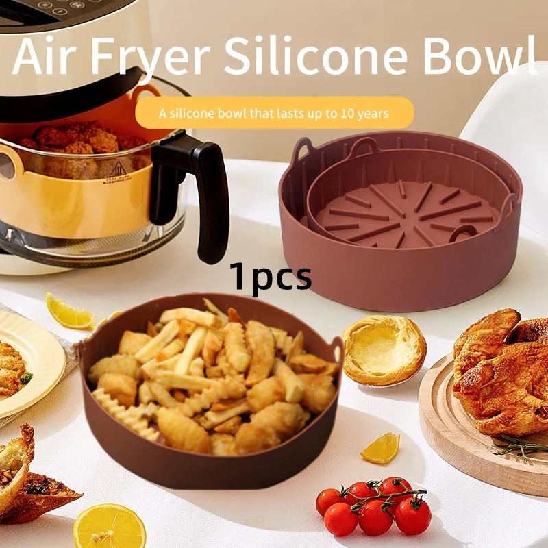 Silicone Air Fryer Basket - Reusable Basket Accessories, Heat