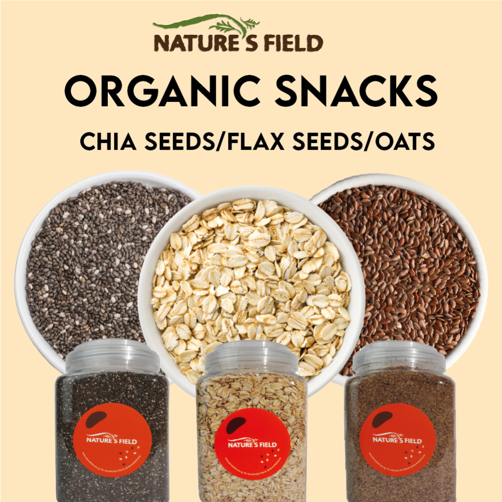 Organic Chia Seeds/Flaxseeds Meal/Rolled Oats (600g/900g) Shopee