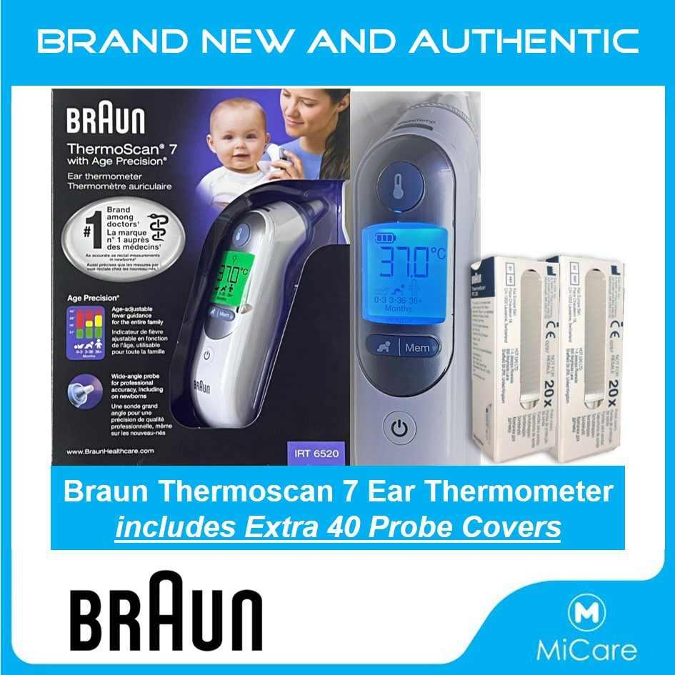 [Sales] New & Genuine BRAUN Thermoscan 7 Ear Thermometer IRT6520 With