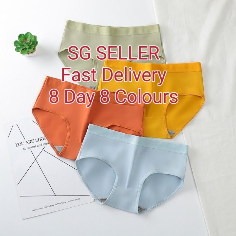 SG SELLER Fast Delivery FW3 Underwear Middle Waist Women Briefs Panties