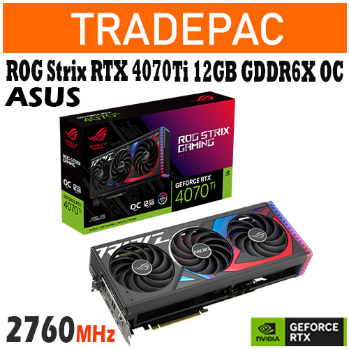 Asus ROG Strix GeForce RTX 4070Ti 12GB GDDR6X OC Edition Graphics Card ...