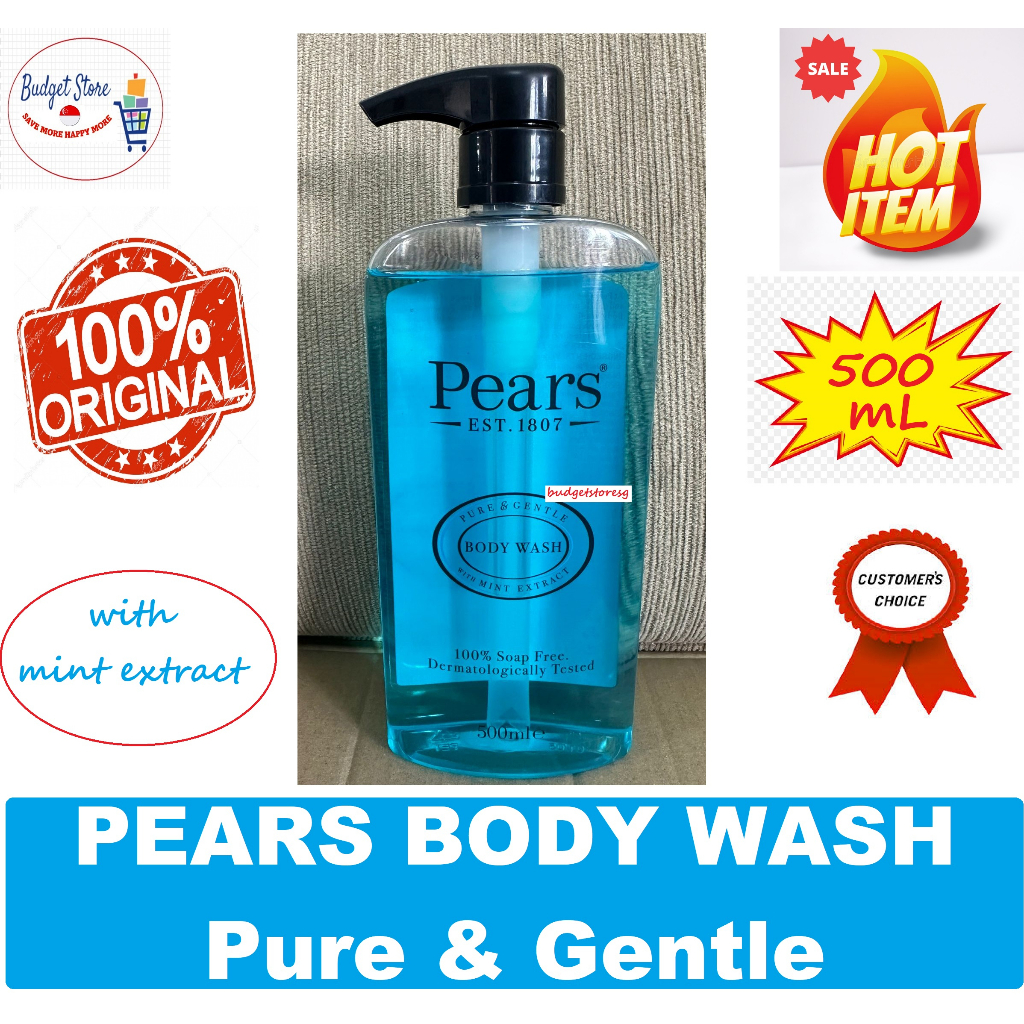 Pears Body Wash Pure & Gentle with Mint Extract -750 mL | Shopee Singapore